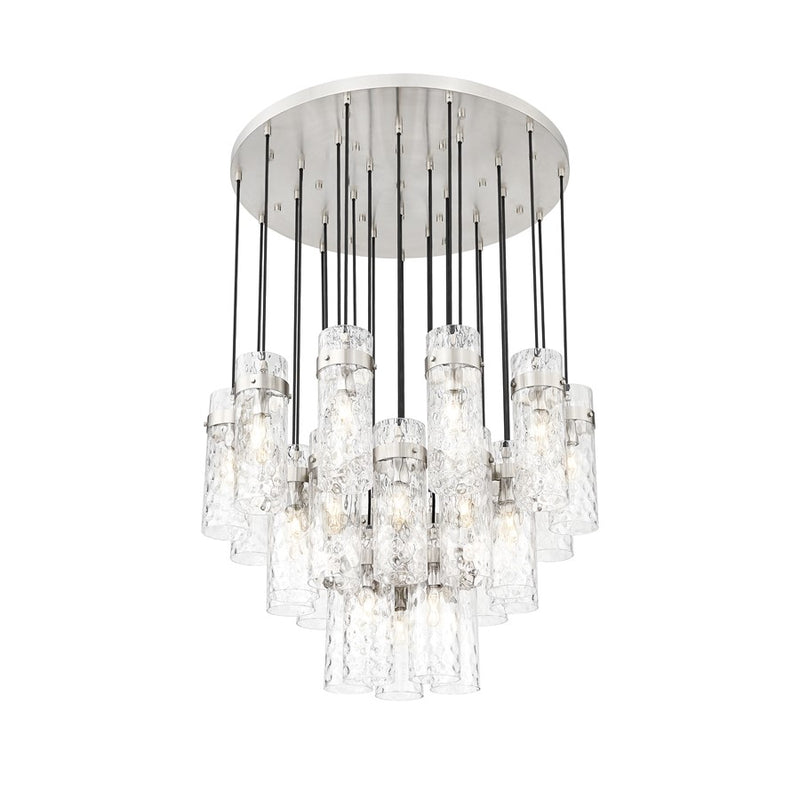 Z-Lite Fontaine 27Lt 39.5" Chandelier, Nickel/Clear Water - 7002P5-27R-BN