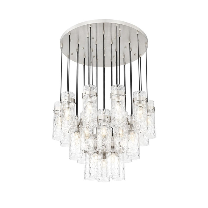 Z-Lite Fontaine 27Lt 39.5" Chandelier, Nickel/Clear Water - 7002P5-27R-BN