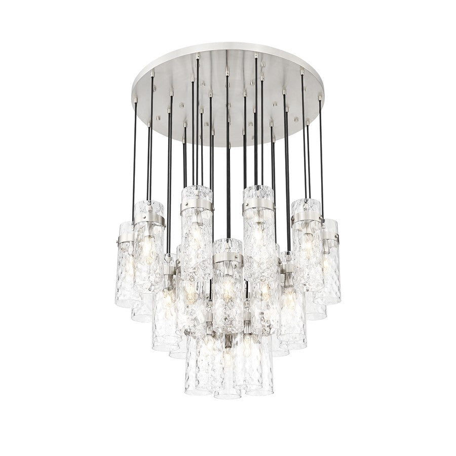 Z-Lite Fontaine 27Lt 39.5" Chandelier, Nickel/Clear Water - 7002P5-27R-BN