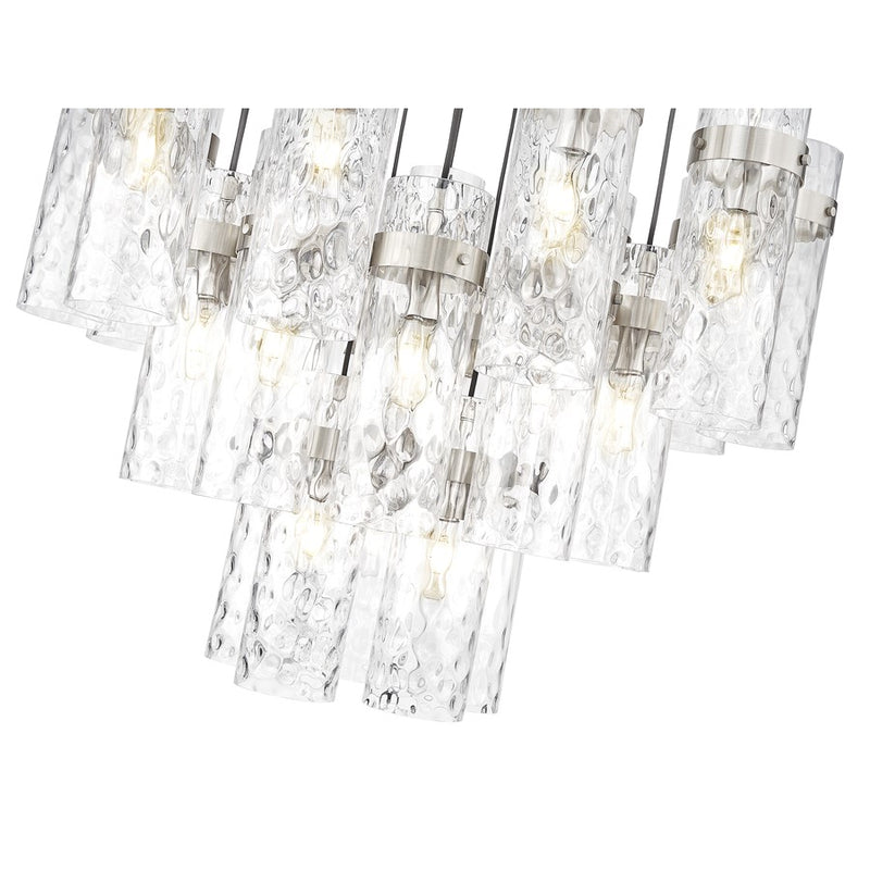 Z-Lite Fontaine 27Lt 39.5" Chandelier, Nickel/Clear Water