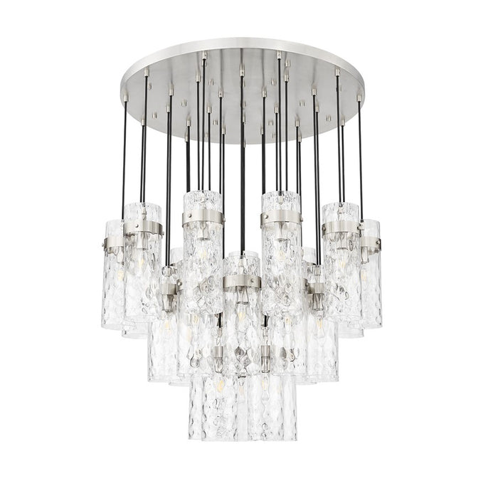 Z-Lite Fontaine 27 Light 39.5" Chandelier, Nickel/Clear Water