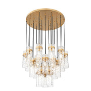 Z-Lite Fontaine 27Lt 39.5" Chandelier, Rubbed Brass/Clear Water - 7002P5-27R-RB