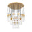 Z-Lite Fontaine 27 Light 39.5" Chandelier, Rubbed Brass/Clear Water