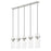 Z-Lite Fontaine 5 Light 44.25" Linear Chandelier, Nickel/Clear Water - 7002P5-5L-BN