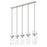 Z-Lite Fontaine 5Lt 44.25" Linear Chandelier, Nickel/Clear Water - 7002P5-5L-BN