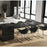 Z-Lite Fontaine 5 Light 44.25" Linear Chandelier, Nickel/Clear Water