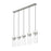 Z-Lite Fontaine 5Lt 44.25" Linear Chandelier, Nickel/Clear Water