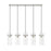 Z-Lite Fontaine 5 Light 44.25" Linear Chandelier, Nickel/Clear Water