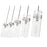 Z-Lite Fontaine 5 Light 44.25" Linear Chandelier, Nickel/Clear Water