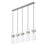 Z-Lite Fontaine 5Lt 44.25" Linear Chandelier, Nickel/Clear Water
