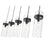 Z-Lite Fontaine 5 Light 44.25" Linear Chandelier, Black/Clear Water