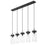 Z-Lite Fontaine 5 Light 44.25" Linear Chandelier, Black/Clear Water