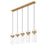 Z-Lite Fontaine 5Lt 44.25" Linear Chandelier, Brass/Clear Water