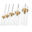 Z-Lite Fontaine 5 Light 44.25" Linear Chandelier, Brass/Clear Water
