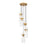 Z-Lite Fontaine 5 Light 14.5" Chandelier, Rubbed Brass/Clear Water