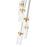 Z-Lite Fontaine 5 Light 14.5" Chandelier, Rubbed Brass/Clear Water