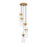 Z-Lite Fontaine 5 Light 14.5" Chandelier, Rubbed Brass/Clear Water