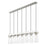 Z-Lite Fontaine 7 Light 56.75" Linear Chandelier, Nickel/Clear Water