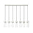 Z-Lite Fontaine 7 Light 56.75" Linear Chandelier, Nickel/Clear Water
