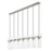 Z-Lite Fontaine 7 Light 56.75" Linear Chandelier, Nickel/Clear Water