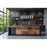 Z-Lite Fontaine 7 Light 56.75" Linear Chandelier, Brass/Clear Water