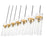 Z-Lite Fontaine 7 Light 56.75" Linear Chandelier, Brass/Clear Water