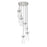 Z-Lite Fontaine 7 Light 19.5" Chandelier, Brushed Nickel/Clear Water