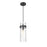 Z-Lite Fontaine 1 Light 5.75" Pendant, Matte Black/Clear Water