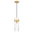 Z-Lite Fontaine 1 Light 5.75" Pendant, Rubbed Brass/Clear Water - 7002P5-RB