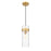 Z-Lite Fontaine 1 Light 5.75" Pendant, Rubbed Brass/Clear Water