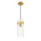 Z-Lite Fontaine 1 Light 5.75" Pendant, Rubbed Brass/Clear Water