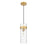 Z-Lite Fontaine 1 Light 5.75" Pendant, Rubbed Brass/Clear Water