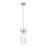 Z-Lite Fontaine 1 Light 5.75" Pendant/Rod, Nickel/Clear Water