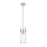 Z-Lite Fontaine 1 Light 5.75" Pendant/Rod, Nickel/Clear Water