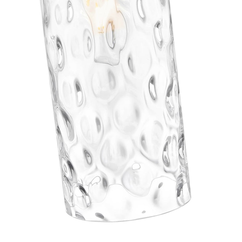 Z-Lite Fontaine 1 Light 5.75" Pendant/Rod, Nickel/Clear Water