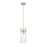 Z-Lite Fontaine 1 Light 5.75" Pendant/Rod, Nickel/Clear Water