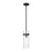 Z-Lite Fontaine 1 Light 5.75" Pendant/Rod, Matte Black/Clear Water - 7002P5-ROD-MB