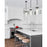 Z-Lite Fontaine 1 Light 5.75" Pendant/Rod, Matte Black/Clear Water