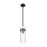 Z-Lite Fontaine 1Lt 5.75" Pendant/Rod, Matte Black/Clear Water