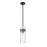 Z-Lite Fontaine 1Lt 5.75" Pendant/Rod, Matte Black/Clear Water