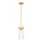 Z-Lite Fontaine 1 Light 5.75" Pendant/Rod, Rubbed Brass/Clear Water - 7002P5-ROD-RB