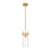 Z-Lite Fontaine 1Lt 5.75" Pendant/Rod, Rubbed Brass/Clear Water