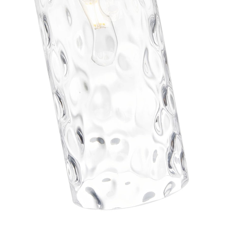 Z-Lite Fontaine 1Lt 5.75" Pendant/Rod, Rubbed Brass/Clear Water