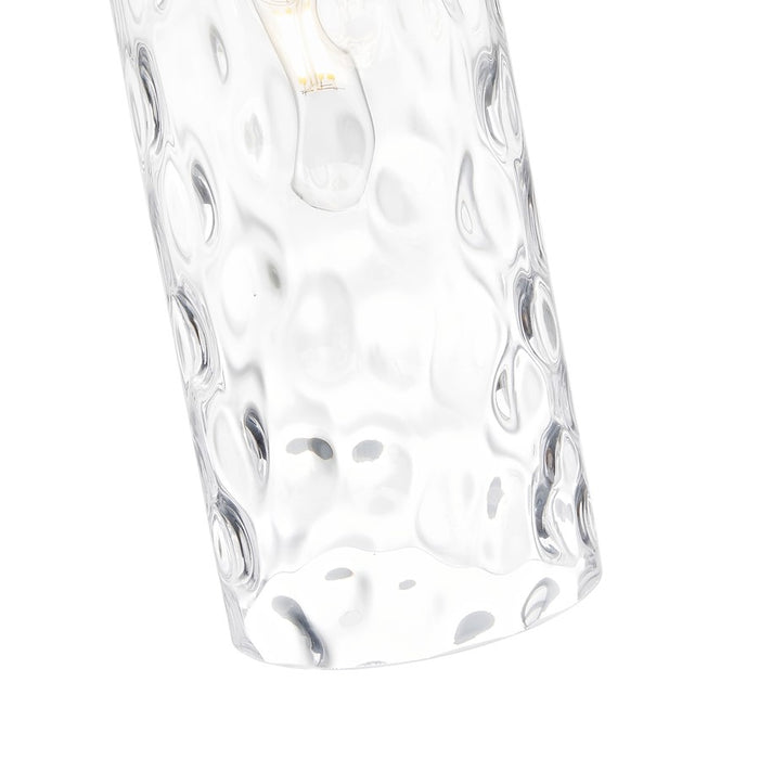 Z-Lite Fontaine 1 Light 5.75" Pendant/Rod, Rubbed Brass/Clear Water