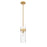Z-Lite Fontaine 1 Light 5.75" Pendant/Rod, Rubbed Brass/Clear Water