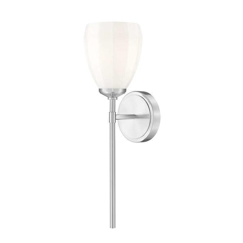 Z-Lite Oren 1 Light Wall Sconce, Brushed Nickel/Matte Opal - 7004-1S-BN