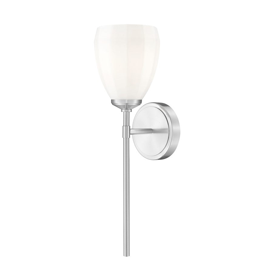 Z-Lite Oren 1 Light Wall Sconce, Brushed Nickel/Matte Opal - 7004-1S-BN