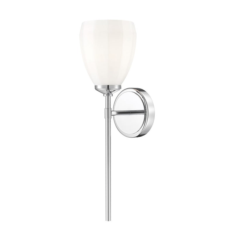Z-Lite Oren 1 Light Wall Sconce, Chrome /Matte Opal - 7004-1S-CH