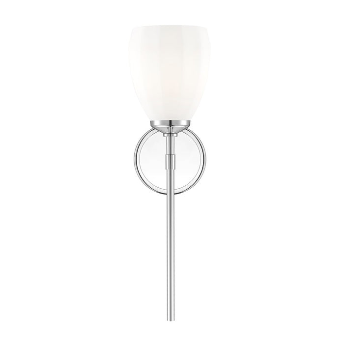 Z-Lite Oren 1 Light Wall Sconce, Chrome /Matte Opal