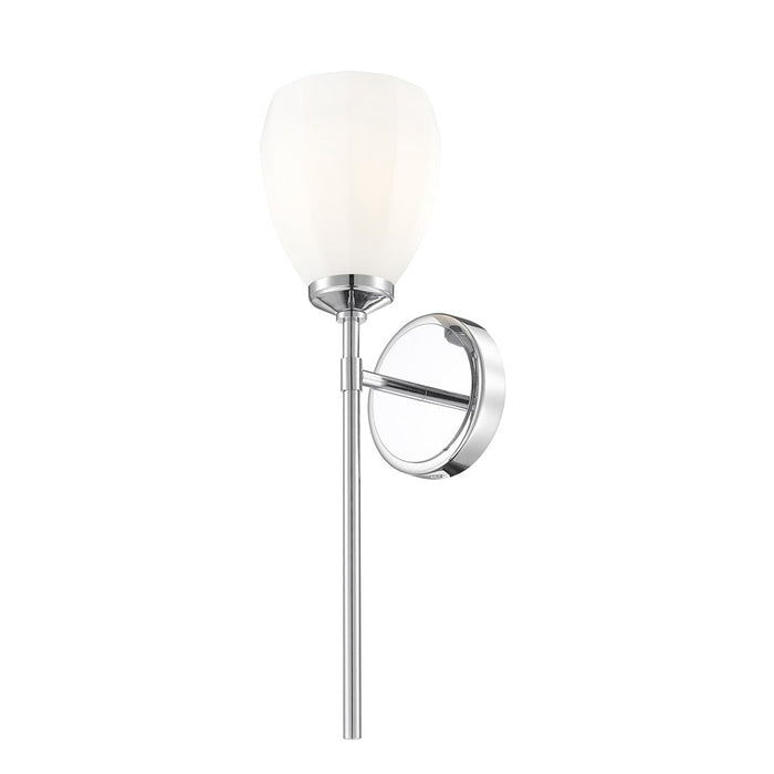 Z-Lite Oren 1 Light Wall Sconce, Chrome /Matte Opal